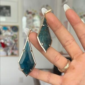 Kendra Scott Blue and Silver Geometric Earrings